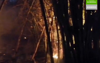 Incendio forestal en zona boscosa del barrio Manzanares