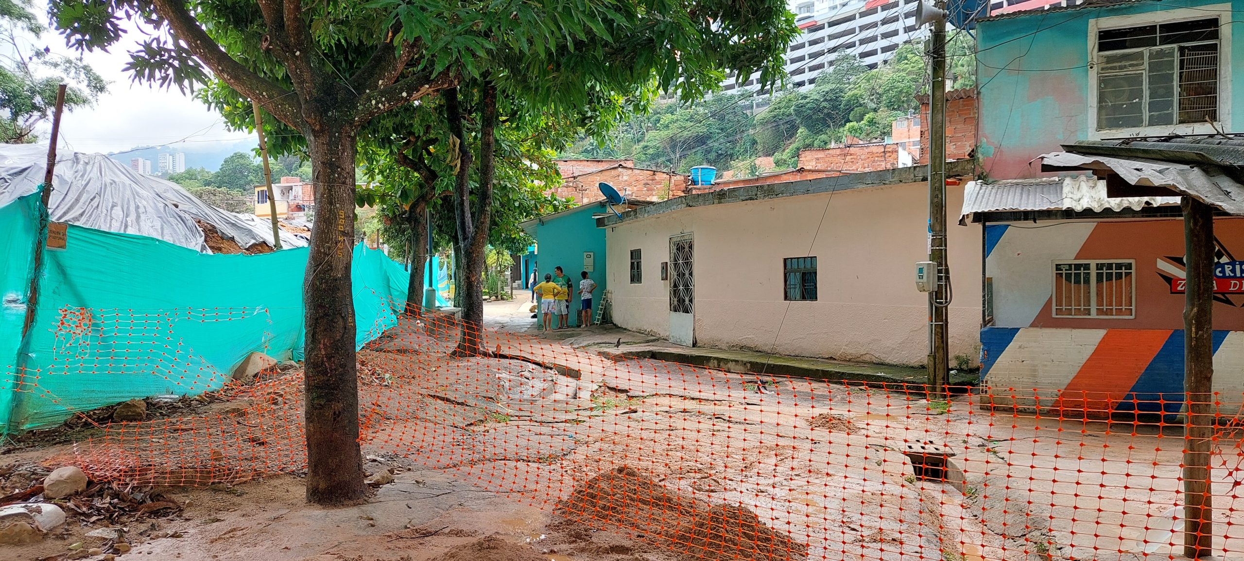 Las intensas lluvias generaron afectaciones a varias familias en el barrio San Martín.