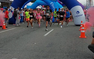 Carrera Ponte Rosa donde participaron algunos bomberos de Bucaramanga.