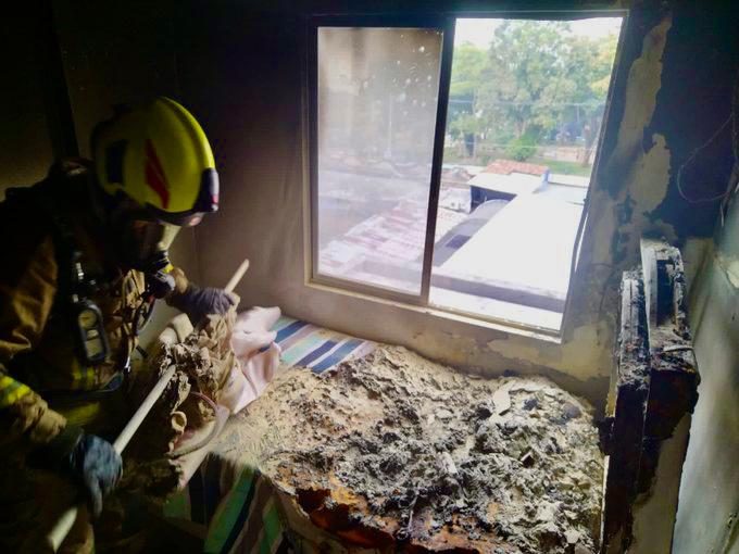 Incendio estructural fue atendido por el Cuerpo Oficial de Bomberos de Bucaramanga