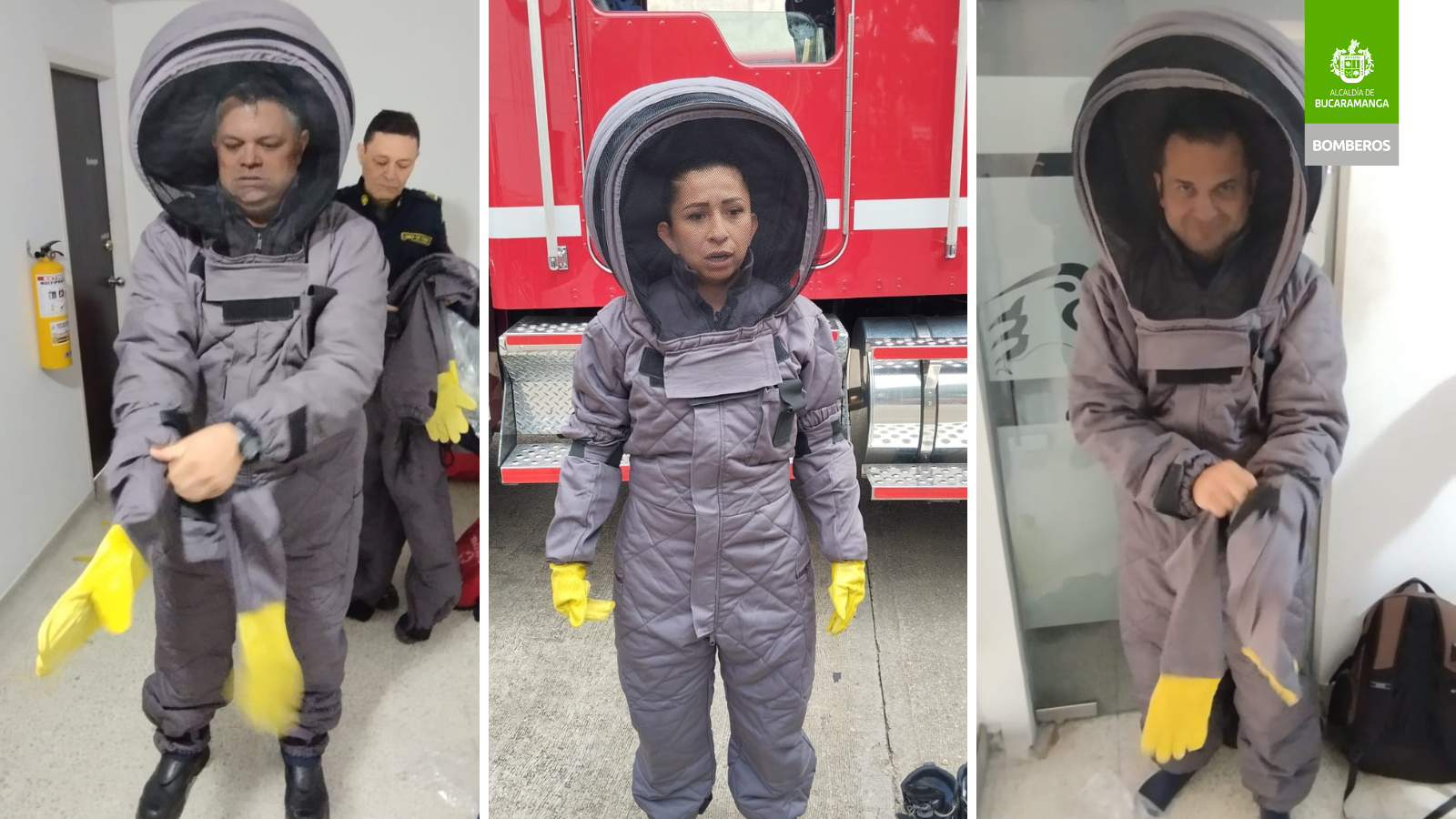 41 trajes de protección contra avispas y abejas recibió Bomberos Bucaramanga