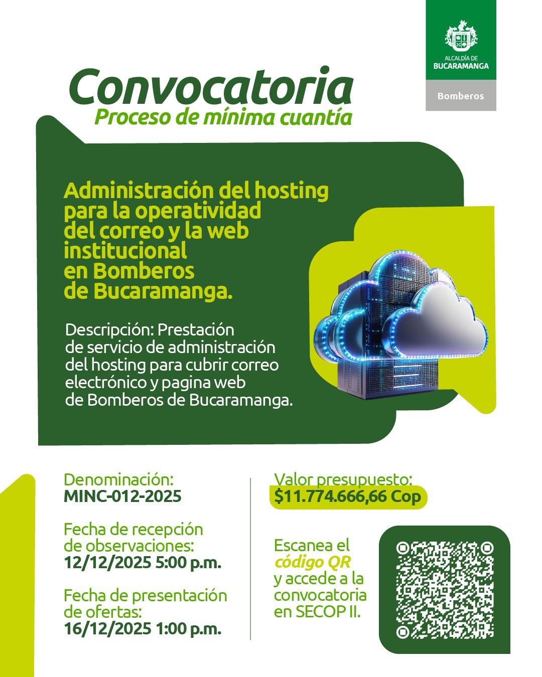 Convocatoria Administración de Hosting
